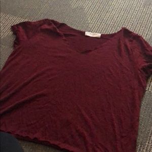 Project Social Tee Textured Knit V Neck Tee